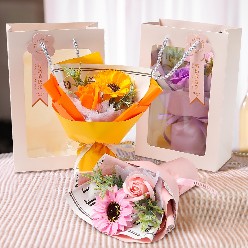 Bó hoa sáp Hoa hướng dương 26x17cm - Tặng Sinh Nhật, Tặng Tốt Nghiệp (Hoa Sáp)
