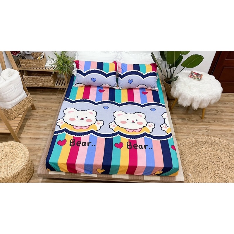 Bộ ga gối có kèm vỏ gối ôm🪴 cotton poly dễ thương mềm mịn mát có nhiều kích cỡ có cả vỏ gối ôm