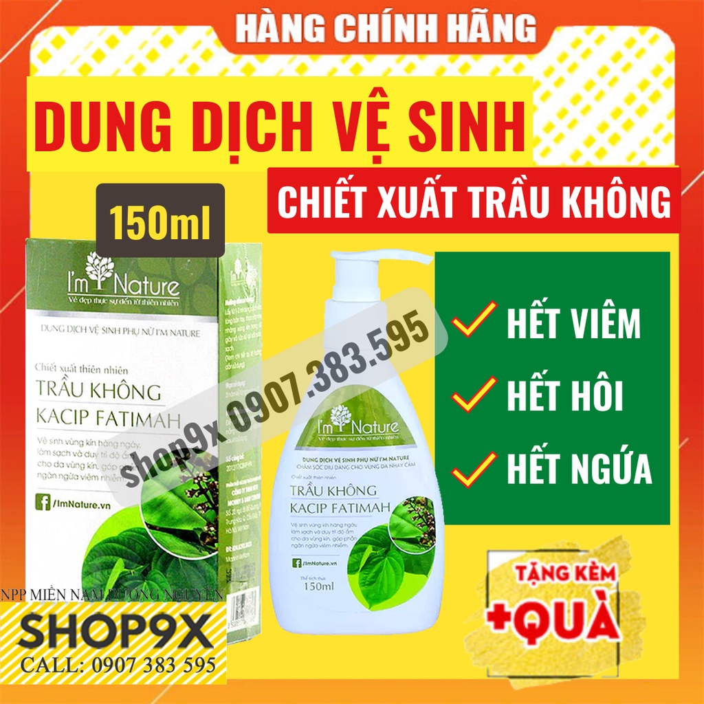 Dung Dịch Vệ Sinh Phụ Nữ Trầu Không I'm Nature 150ml Chính Hãng