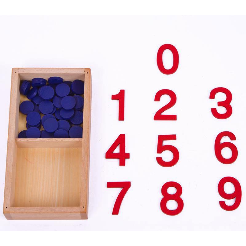 Hộp chấm tròn và số bản chuẩn - Giáo cụ Montessori