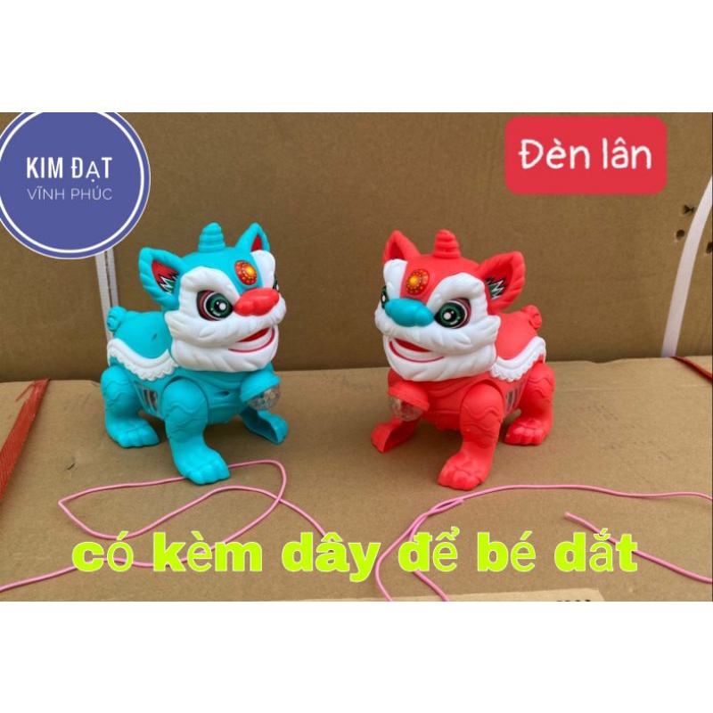 Kỳ lân chạy pin có nhạc và đèn phát sáng , có kèm dây để dắt. Đồ chơi pin con vật cho bé dịp trung thu