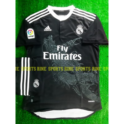 Bộ Áo bóng đá real đen - Real Madrid classic hàng Thailand chuẩn thi đấu 100%.Cam kết Y Hình - Nhận hàng Ok mới trả tiền