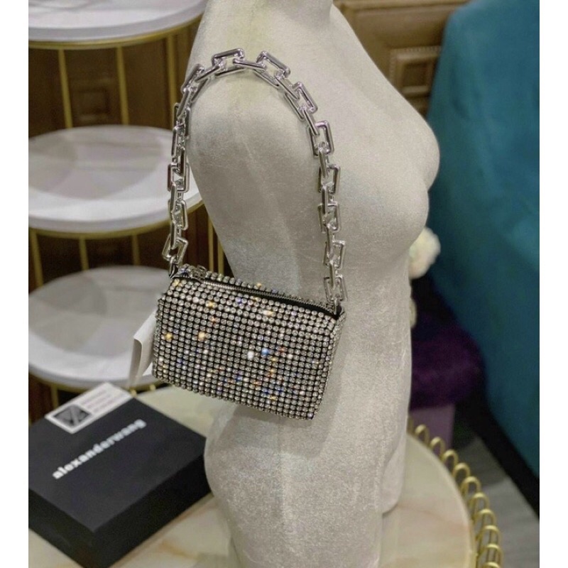 [Fullbox hàng đẹp] Túi Alex đá đi tiệc kiểu mới sang chảnh,túi Wang đính đá thời trang (clip thật)