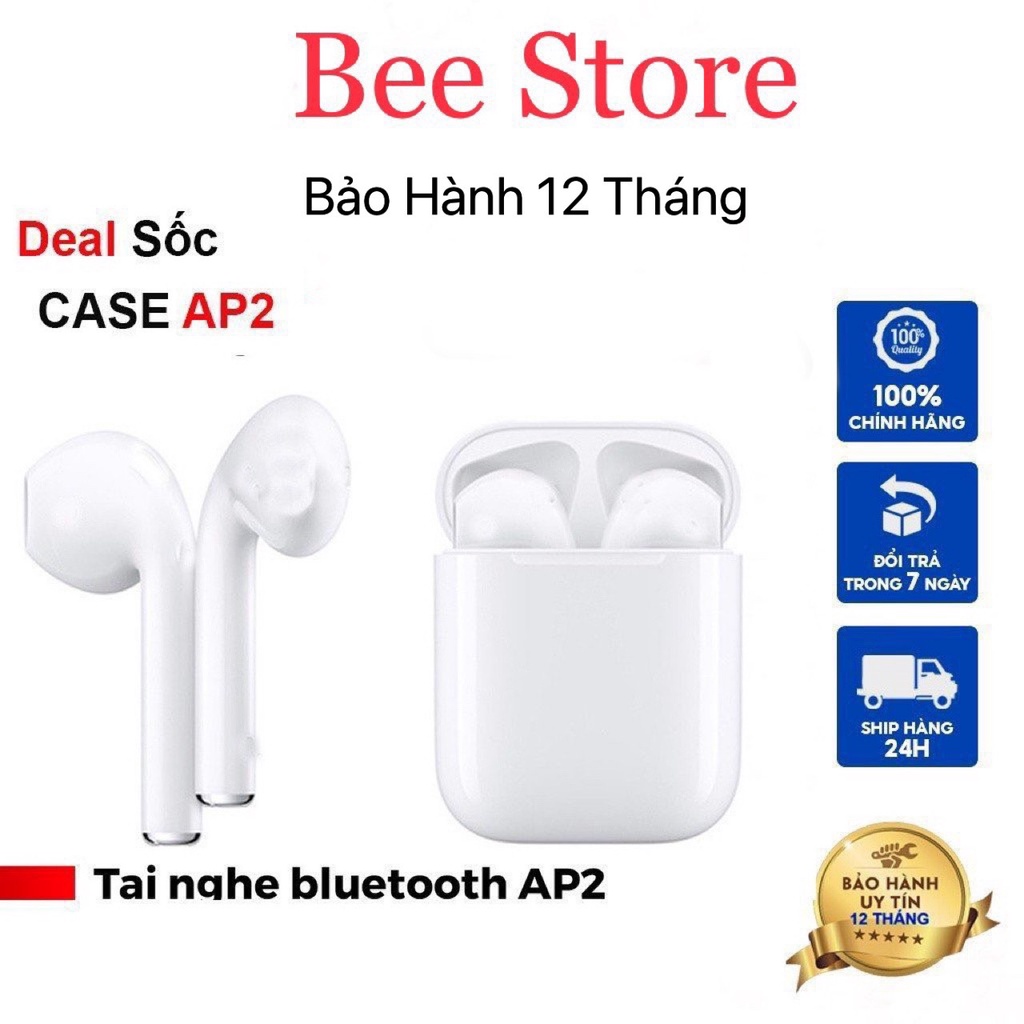 Tai nghe bluetooth AP2, Tai nghe không dây Full Chức Năng, Đổi Tên, Định Vị, Pin trâu dùng cho mọi dòng máy