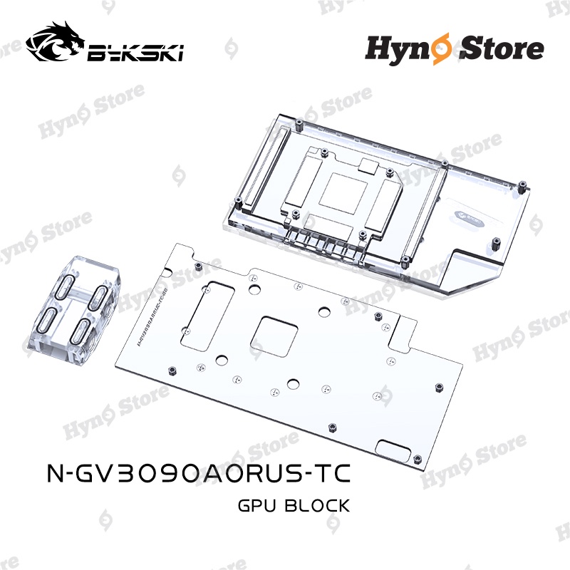 Block tản nhiệt nước VGA Bykski 2 mặt VRAM Gigabyte N-GV3090AORUS-TC  Tản nhiệt nước custom - Hyno Store