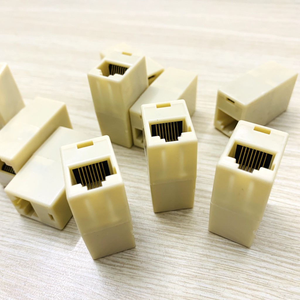 Đầu Adapter nối dài RJ45 (nối thẳng loại 8 chân) Bộ 5 Cái/10 cái