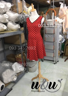 Combo manocanh nhung bụng bầu (chân gỗ)