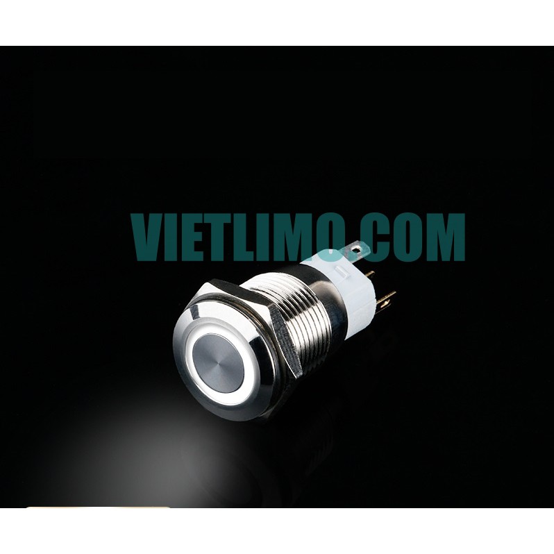 Công tắc LED 16mm có giắc cắm 12V 24V chống nước chống gỉ ô tô