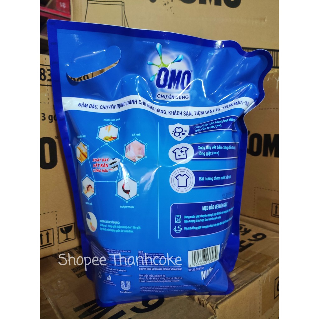 [Hoả Tốc] OMO NƯỚC GIẶT 4KG CHUYÊN DỤNG cho máy cửa trên cửa trước ( Túi xanh) 4 kg