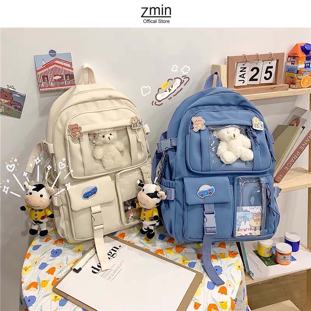 Balo đi học ulzzang nữ đẹp thời trang giá rẻ màu pastel nhẹ nhàng xinh xắn