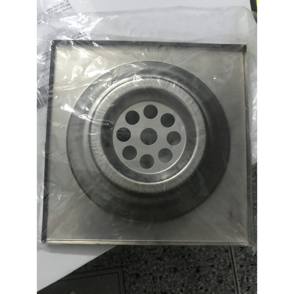 Phễu thoát sàn LR-05  chống hôi 15x15cm phi 90/60