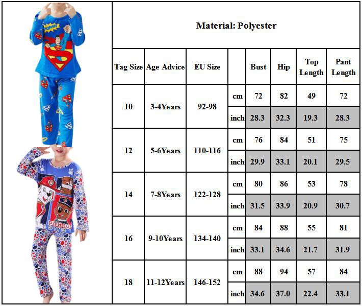 Bộ Pijama Dài Tay In Họa Tiết Hoạt Hình Cho Bé Trai / Gái