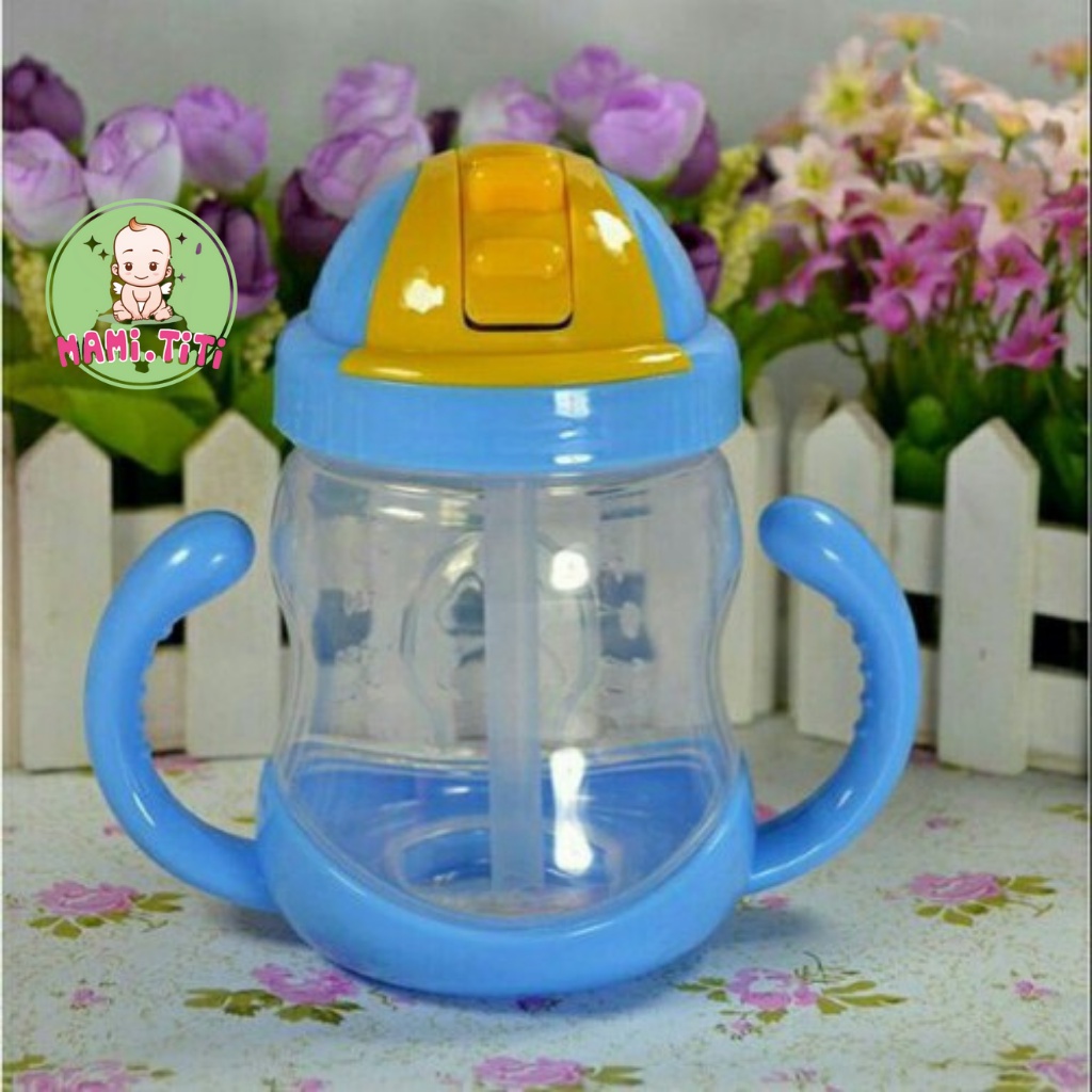 Bình tập uống nước cho bé, Bình nước cho bé có van chống sặc cao cấp 280ml bằng nhựa PP chịu nhiệt tốt BBShine – BN009