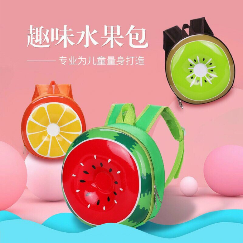Balo hình hoa quả siêu xinh cho bé - cặp đi học hình trái cây dễ thương
