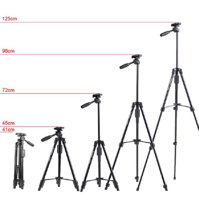 Gậy chụp hình 3 chân Tripod Yunteng 5208 cho máy ảnh điện thoại | BigBuy360 - bigbuy360.vn