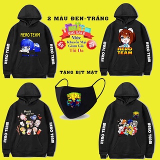 🔥hero team🔥 bst áo hoodie hero team - mini world - minicraft 🎁 kèm quà tặng bịt mặt💥