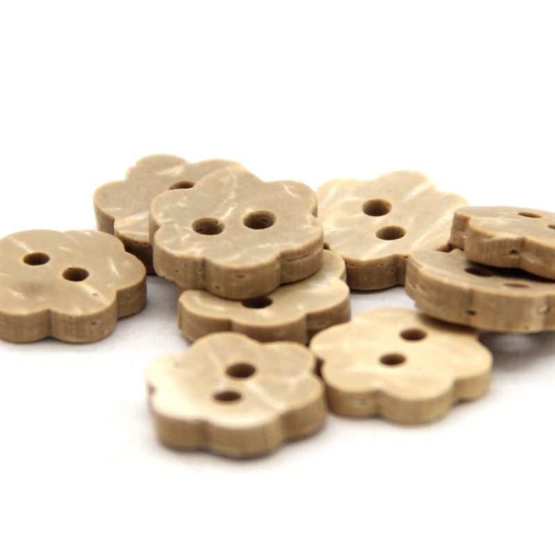 Set 50 Nút Gỗ Hình Hoa 11mm Thân Thiện Với Môi Trường