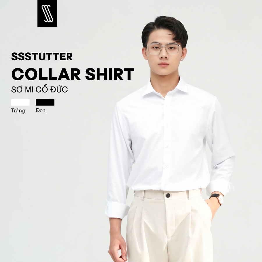Áo Sơ mi dài tay nam chống nhăn xù SSSTUTTER bamboo thoáng mát dáng refined fit sơ vin linh hoạt