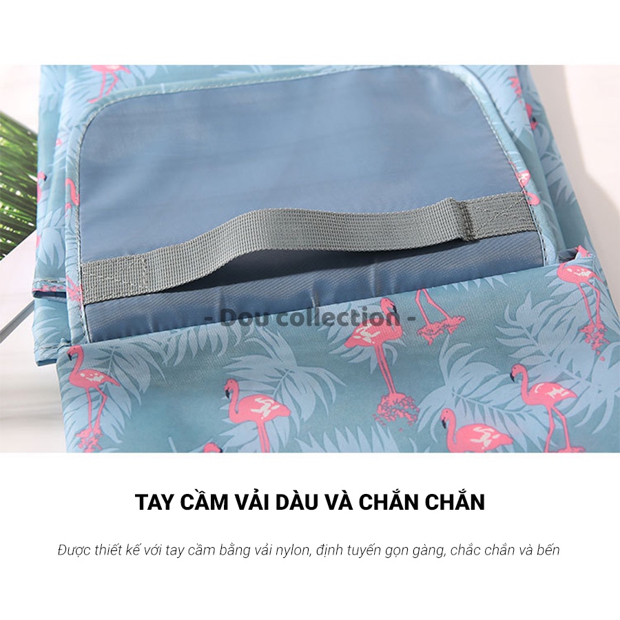 [Nowship2h] Thảm Dã Ngoại Picnic Chống Thấm Du Lịch Đi Biển, Cắm Trại Đi Phượt Kết Hợp Tập Yoga Gấp Gọn Họa Tiết - PC001