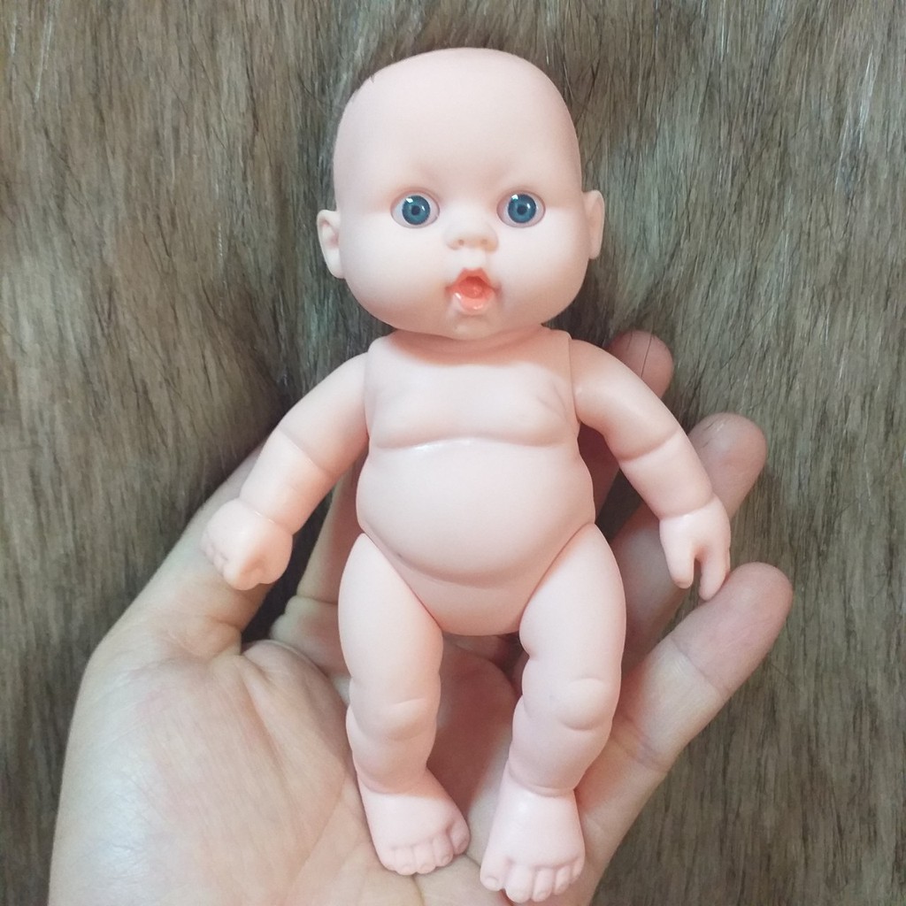 Búp Bê Tái Sinh Nhựa mềm 12 cm Vinyl reborn Baby 5 inch Doll