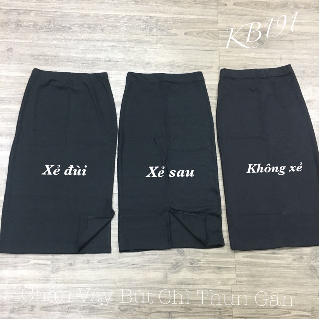 Chân Váy Bút Chì Chất Thun Gân - 3 Loại - CV04