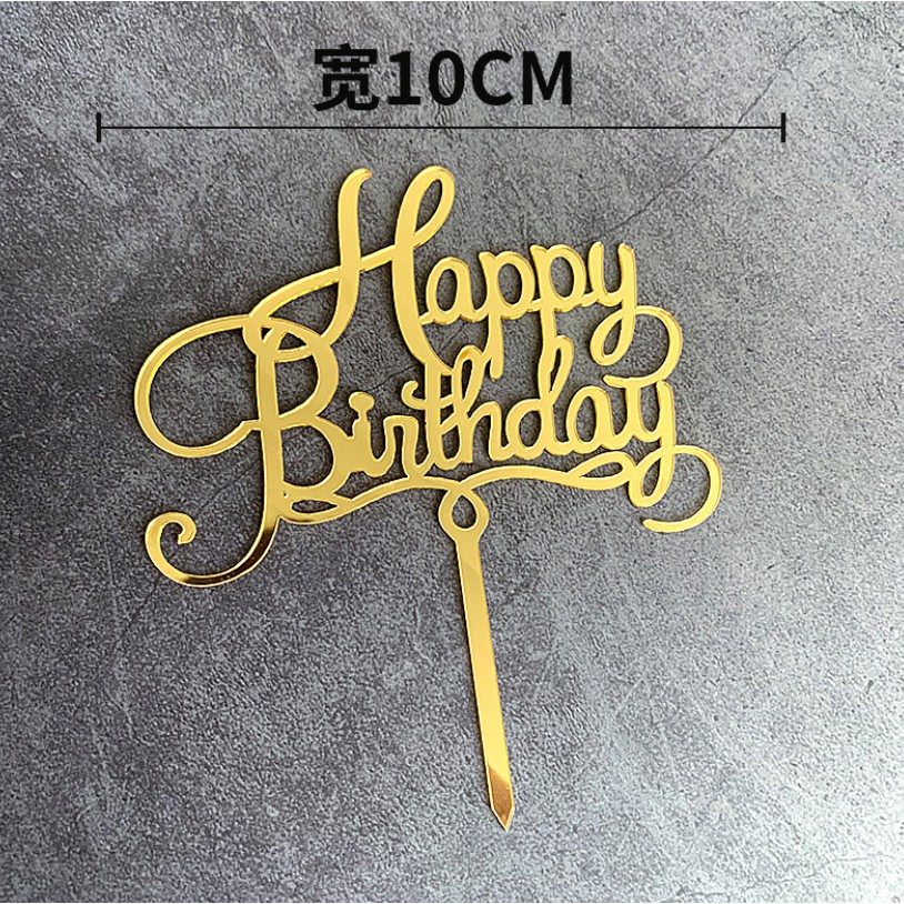 Que cắm trang trí bánh kem hình chữ Happy Birthday