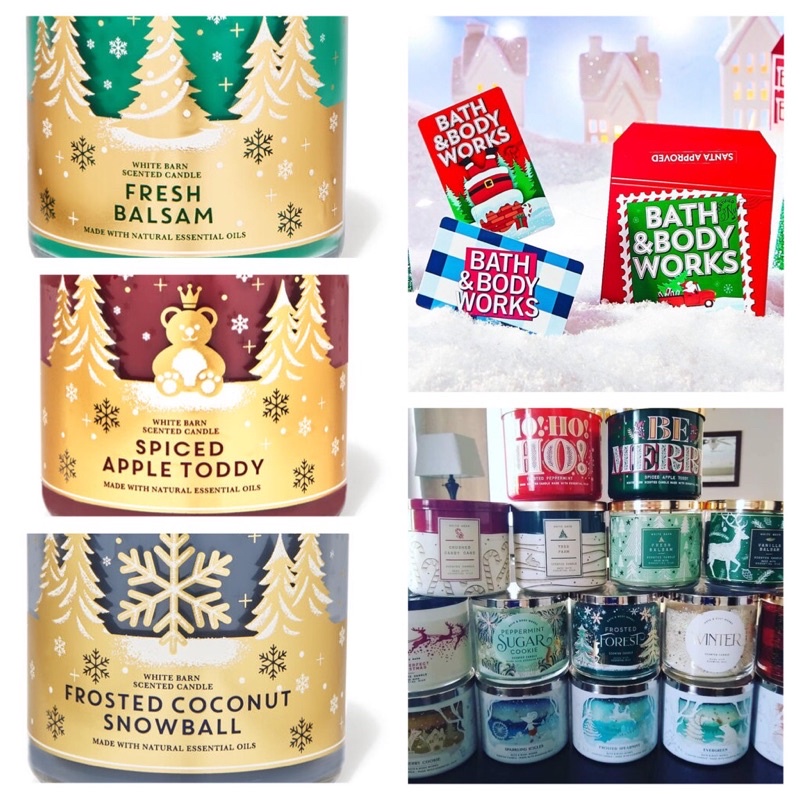 Nến giáng sinh bath and body works