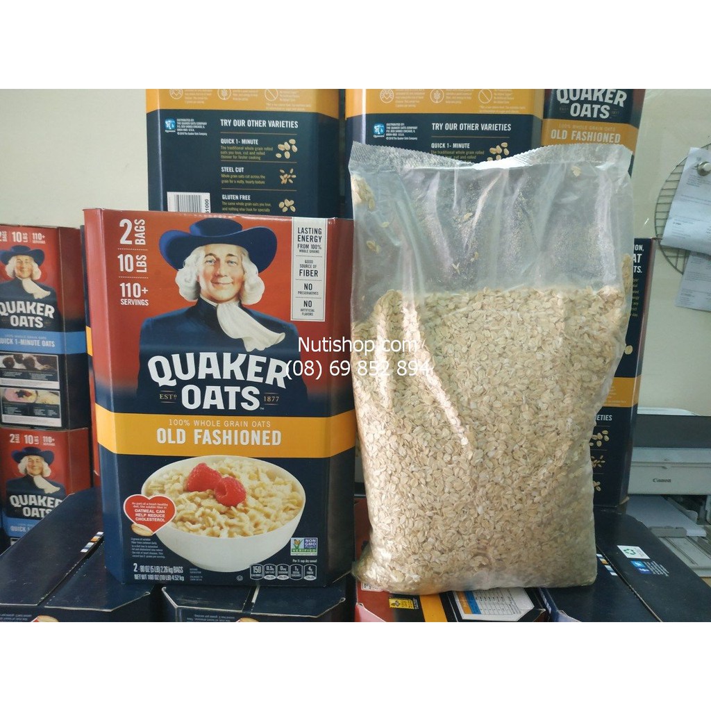 Yến Mạch Quaker Oats Mỹ ( cán mỏng hoặc cán vỡ ) 4,52kg