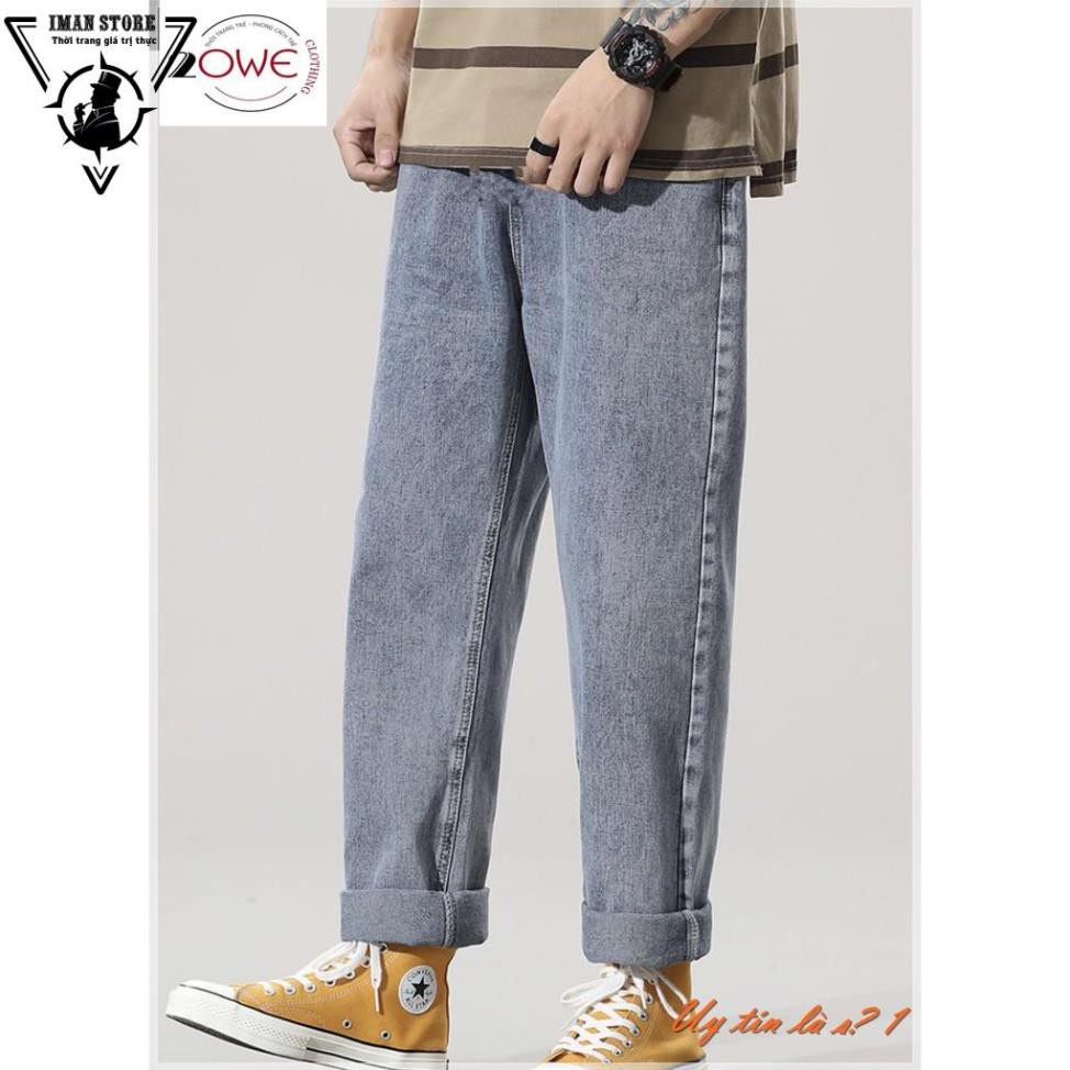 Quần jean, jeans Baggy, quần bò nam, dáng ống suông, rộng nam, TR01 phong cách hàn quốc