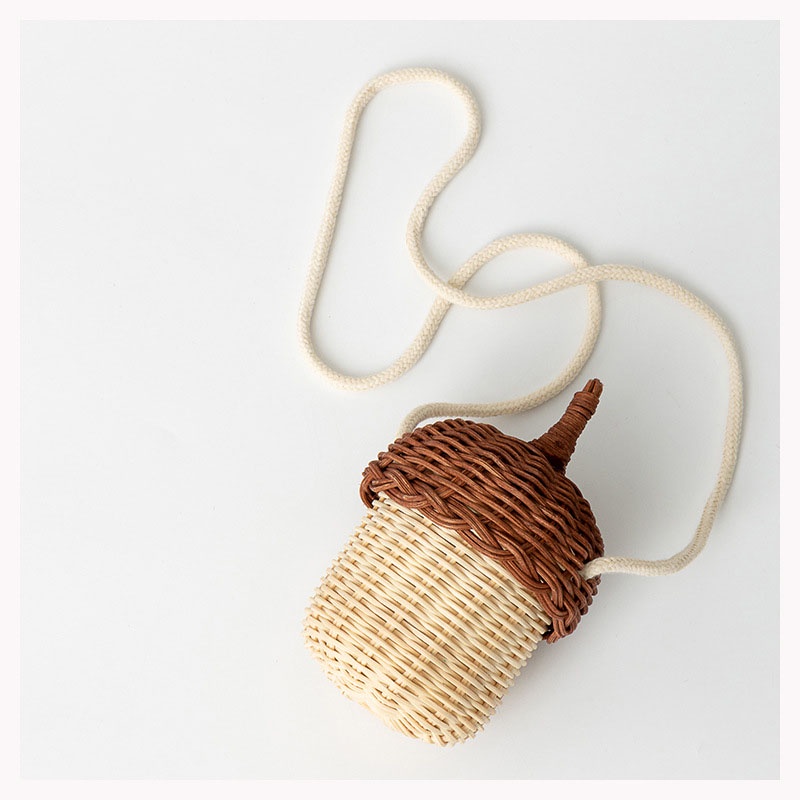 Túi Mây Quả Sồi Nắp Nâu Cho Bé Trai Bé Gái - Shop Phụ Kiện Trẻ Em Phong Cách Hàn Quốc Moy Kids