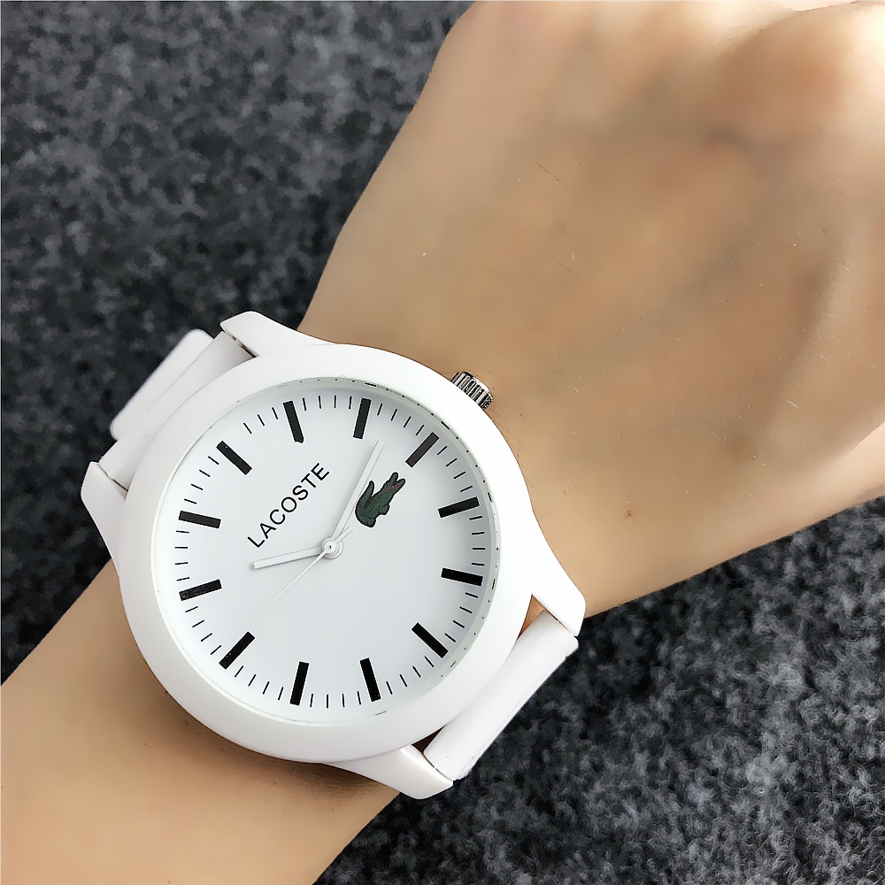 Đồng Hồ Thời Trang Lacoste Với Dây Đeo Silicon Dành Cho Nam Và Nữ Kèm Hộp Quà