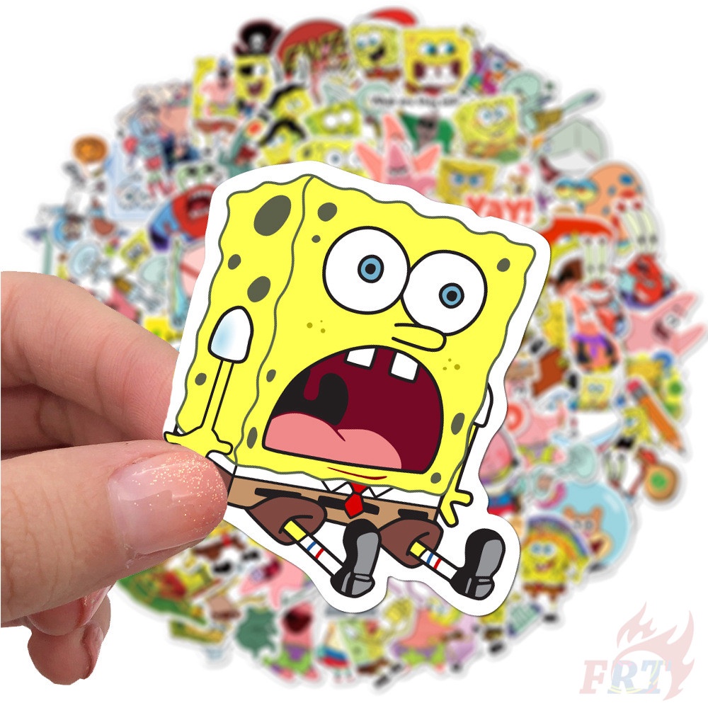 100Pcs/Set ❉ SpongeBob SquarePants Series C Stickers ❉ DIY Fashion Waterproof Decals Doodle Stickers