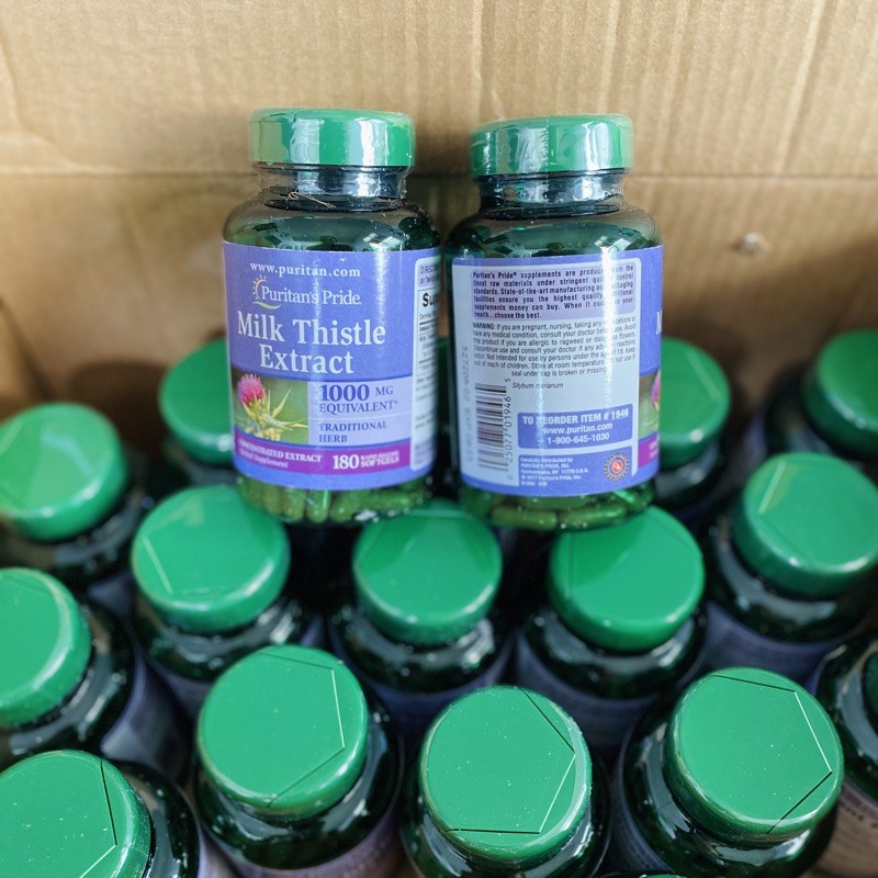 [HÀNG MỸ] Viên Uống Tinh Chất Kế SữaPuritan's Pride Milk Thistle 1000mg (180 Viên) | BigBuy360 - bigbuy360.vn