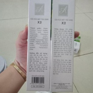 Sữa rửa mặt trà xanh X2
