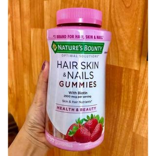 Kẹo dẻo NATURE'S BOUNTY - Hair, Skin & Nails Gummies 230 viên hương dâu tươi.