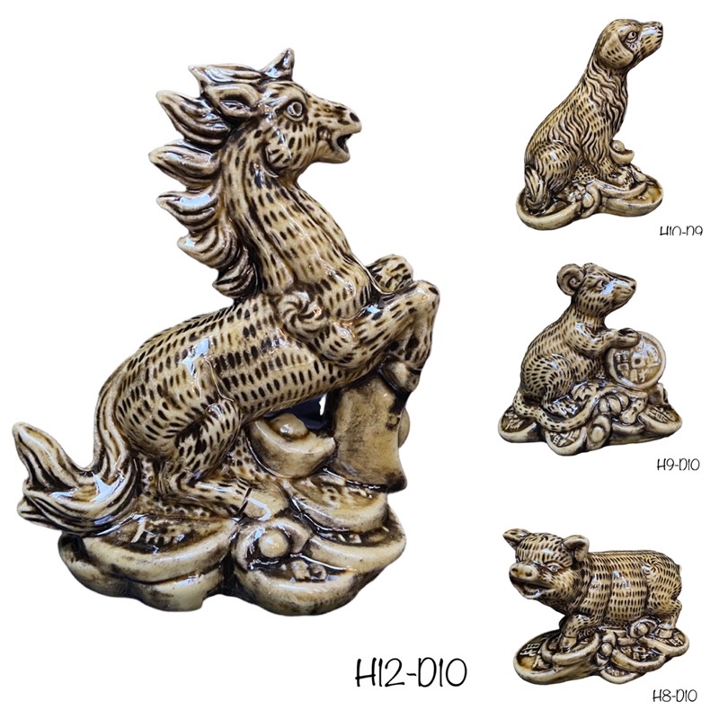 Tượng 12 con giáp_Gốm sứ Bát Tràng