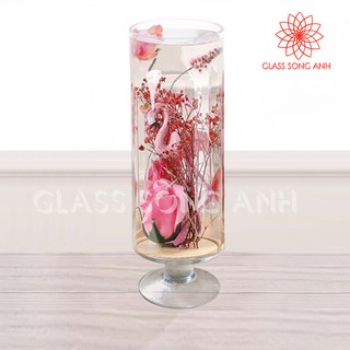 Bình Bông Lọ Hoa D10XH30Cm - Bình Hoa Thủy Tinh Trụ Tròn, Lọ Cắm Hoa Hình Ống