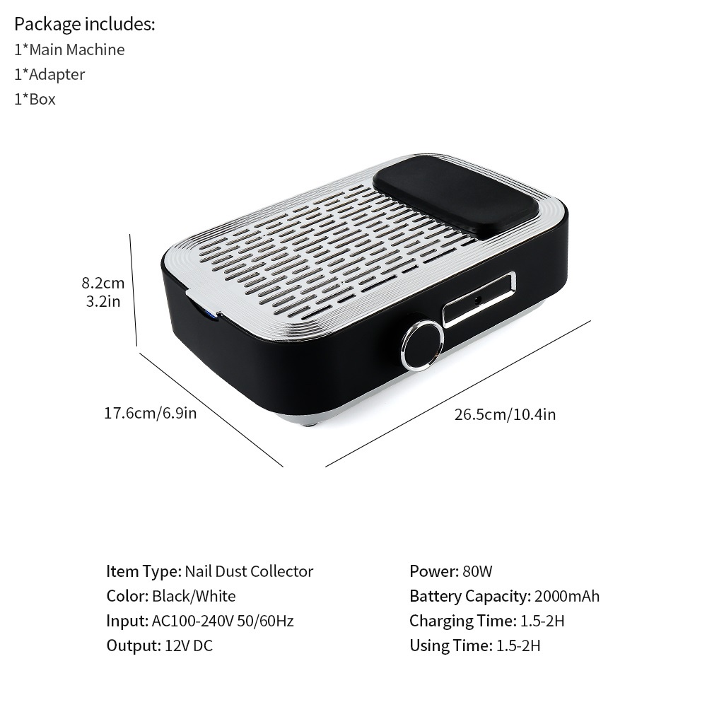 Quạt hút bụi làm sạch móng tay FOREVERLILY chuyên dụng cho salon 80w