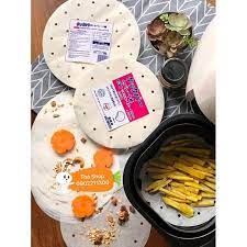 Giấy nến đục lỗ tròn, vuông cắt sẵn đường kính 16cm, 20cm chống thấm tốt cho nồi chiên không dầu, khuôn bánh