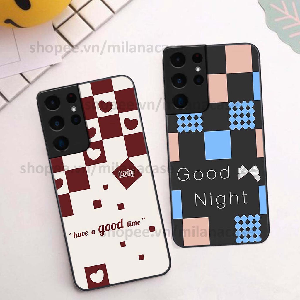 Ốp Samsung S21 Ultra caro họa tiết nhiều màu sắc siêu đẹp thời trang cá tính