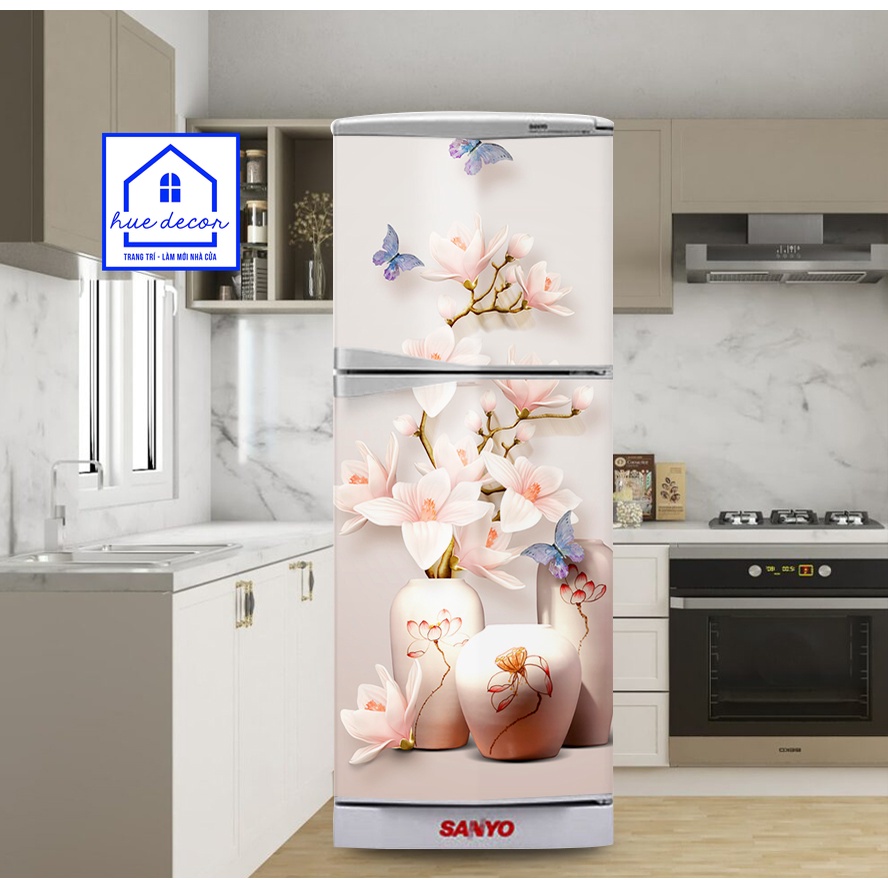 Decal Dán Tủ Lạnh Hoa Ngọc Lan