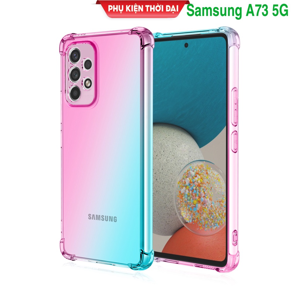 Ốp lưng Samsung A73 5G dẻo đa sắc lồi 4 góc chống sốc thời trang cao cấp bảo vệ toàn diện