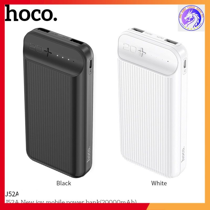 Pin Sạc Dự Phòng Cao Cấp Hoco J52A New Joy 20000 mAh 2 Cổng Sạc Output Max 2A Sạc Nhanh