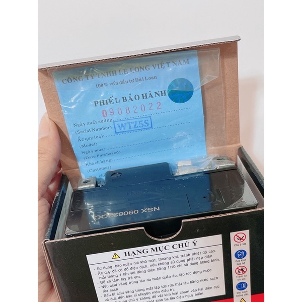 Bình ắc quy 12V-4.2A, bình điện xe máy GLOBE WTZ5S  sử dụng xe tay ga ko idling stop và xe số…