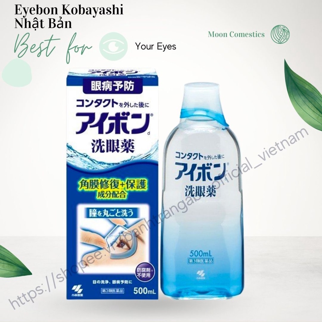 Hàng Chuẩn Nhật Sẵn Hàng Nước rửa mắt Eyebon W Vitamin Nhật Bản đủ 6 màu mẫu mới chai lớn 500ml date T7/2024