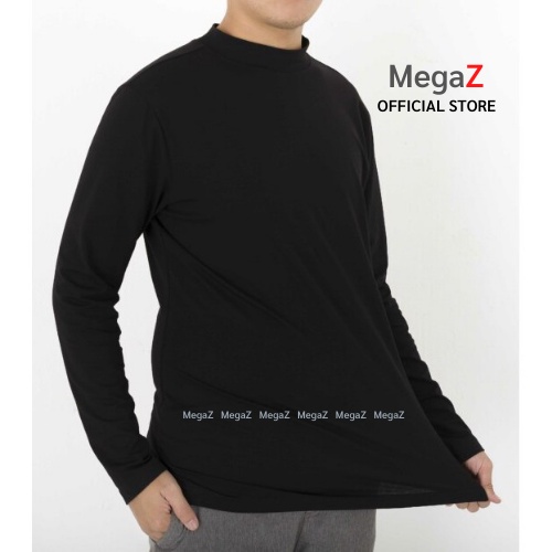 Áo giữ nhiệt nam Megaz Áo thun nam dài tay cổ 3 phân chất vải mềm mịn ấm áp dễ phối đồ | BigBuy360 - bigbuy360.vn