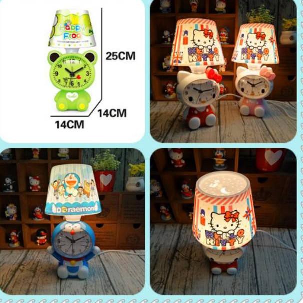 Đồng Hồ Báo Thức Hình Doraemon / Gấu / Keropi Dễ Thương