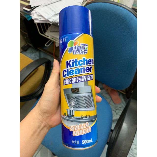 Chai xịt tẩy rửa mảng bám siêu năng Kitchen Cleaner (mảng bám cháy khét trên xong nồi, thiết bị nhà bếp...). .