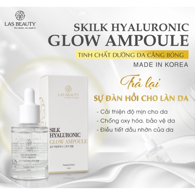 Tinh chất ha, tinh chất, SILK HYALURONIC GROW AMPOULE , LAS BEAUTY, 30ML | BigBuy360 - bigbuy360.vn
