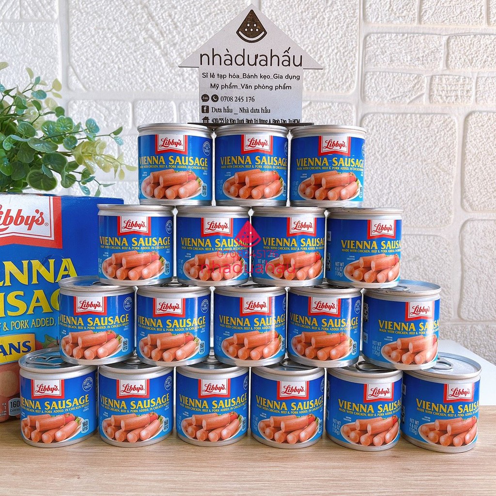 Một lon Xúc xích Libby's Vienna Sausage Mỹ lon có khóa 130g